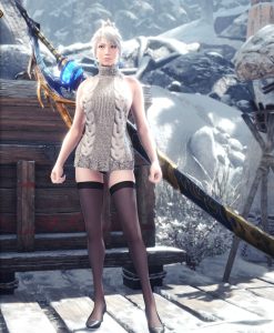 日系高领露背毛衣-小小MOD吧