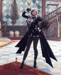 怪物猎人世界外观mod-紫色皮衣嗨丝替换精英巨峰套-小小MOD吧