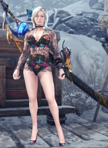 怪物猎人世界mod-蕾丝睡衣替换巨峰-小小MOD吧