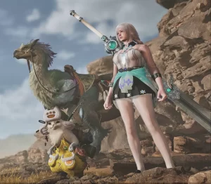 怪物猎人荒野mod-顾清寒 JK + 湖中日月太刀-小小MOD吧