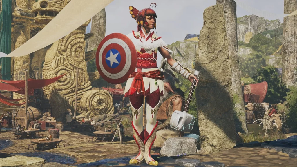 怪物猎人荒野mod-雷神之锤和美国队长盾牌 【片手】 怪物猎人荒野mod-雷神之锤和美国队长盾牌 【片手】