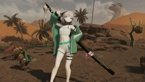 怪物猎人荒野mod-大雷带乳摇的泳装妖梦【表情+物理】-小小MOD吧