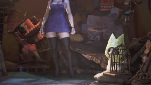 怪物猎人荒野mod-短裙黑丝(包含一个前置)-小小MOD吧