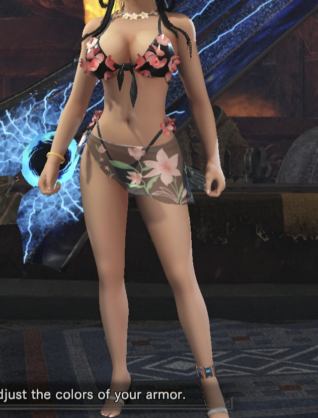 怪物猎人世界mod-泳装3增高版【冰狼套】等 怪物猎人世界mod-泳装3增高版【冰狼套】等