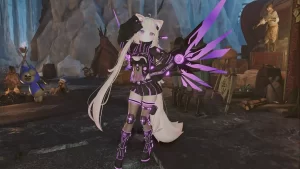 怪物猎人荒野mod-chiffon戚风 机甲风 黑粉两套 优化物理 翅膀可拆卸-小小MOD吧