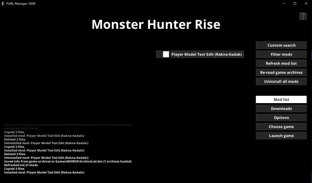 Fluffy Mod 管理器(Fluffy Manager 5000)支持荒野、崛起解决了闪退问题 Fluffy Mod 管理器(Fluffy Manager 5000)支持荒野、崛起解决了闪退问题