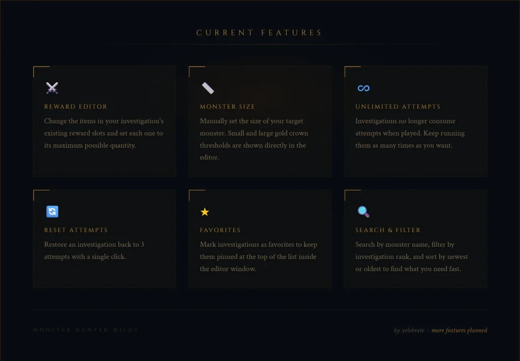 怪物猎人荒野mod-调查任务编辑器-小小MOD吧