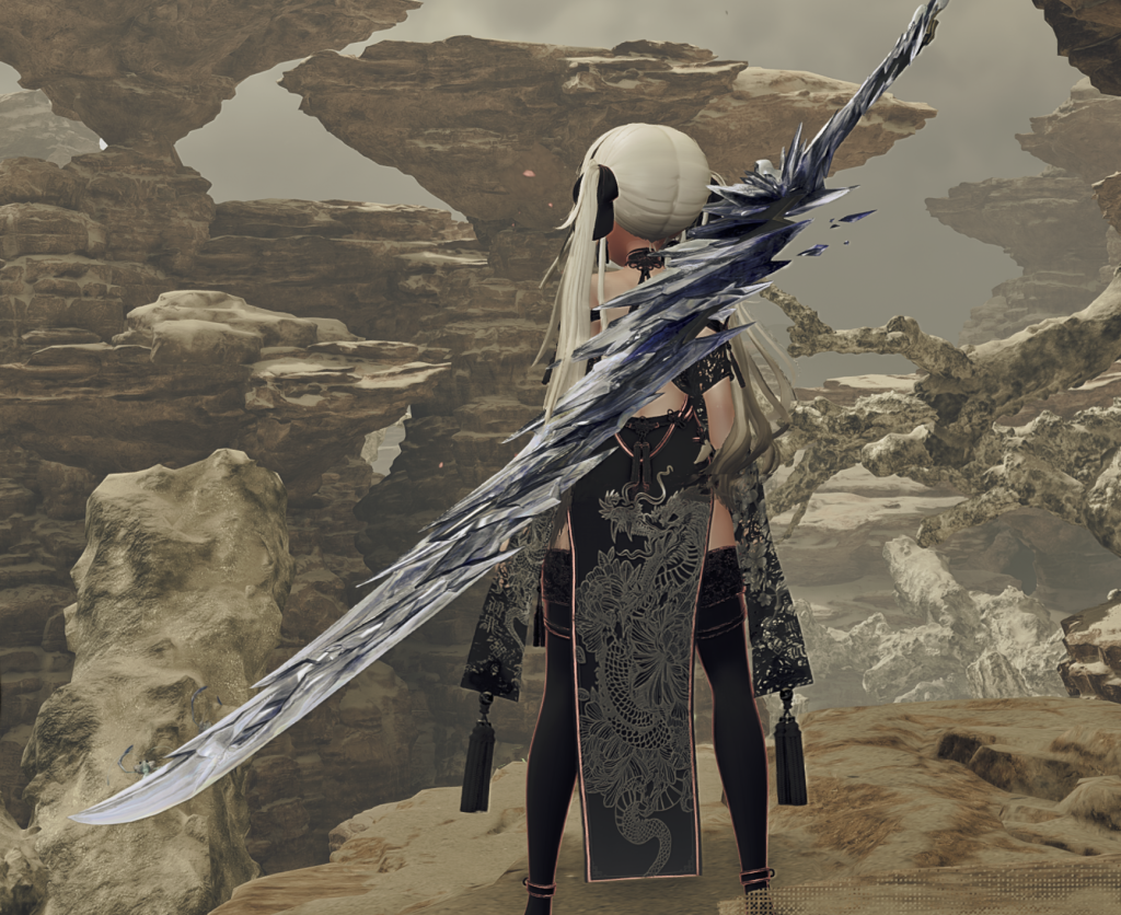 怪物猎人荒野mod-manuka断罪旗袍+霜素太刀 怪物猎人荒野mod-manuka断罪旗袍+霜素太刀