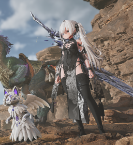 怪物猎人荒野mod-manuka断罪旗袍+霜素太刀-小小MOD吧