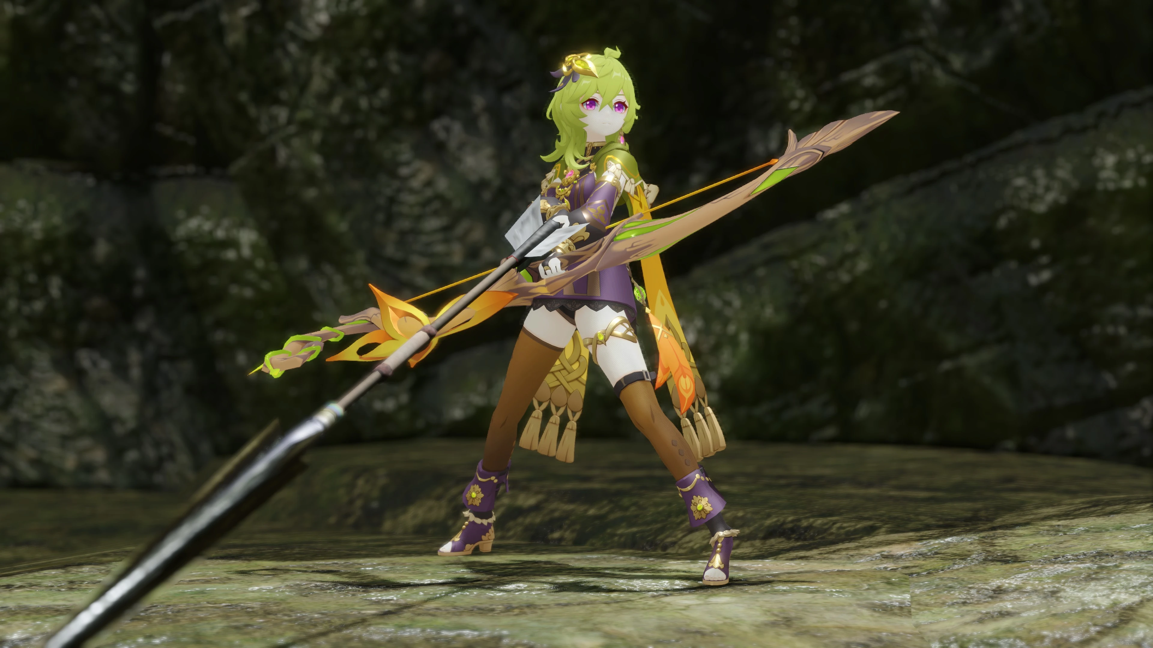 Genshin Impact Collei 带武器（弓）-小小MOD吧