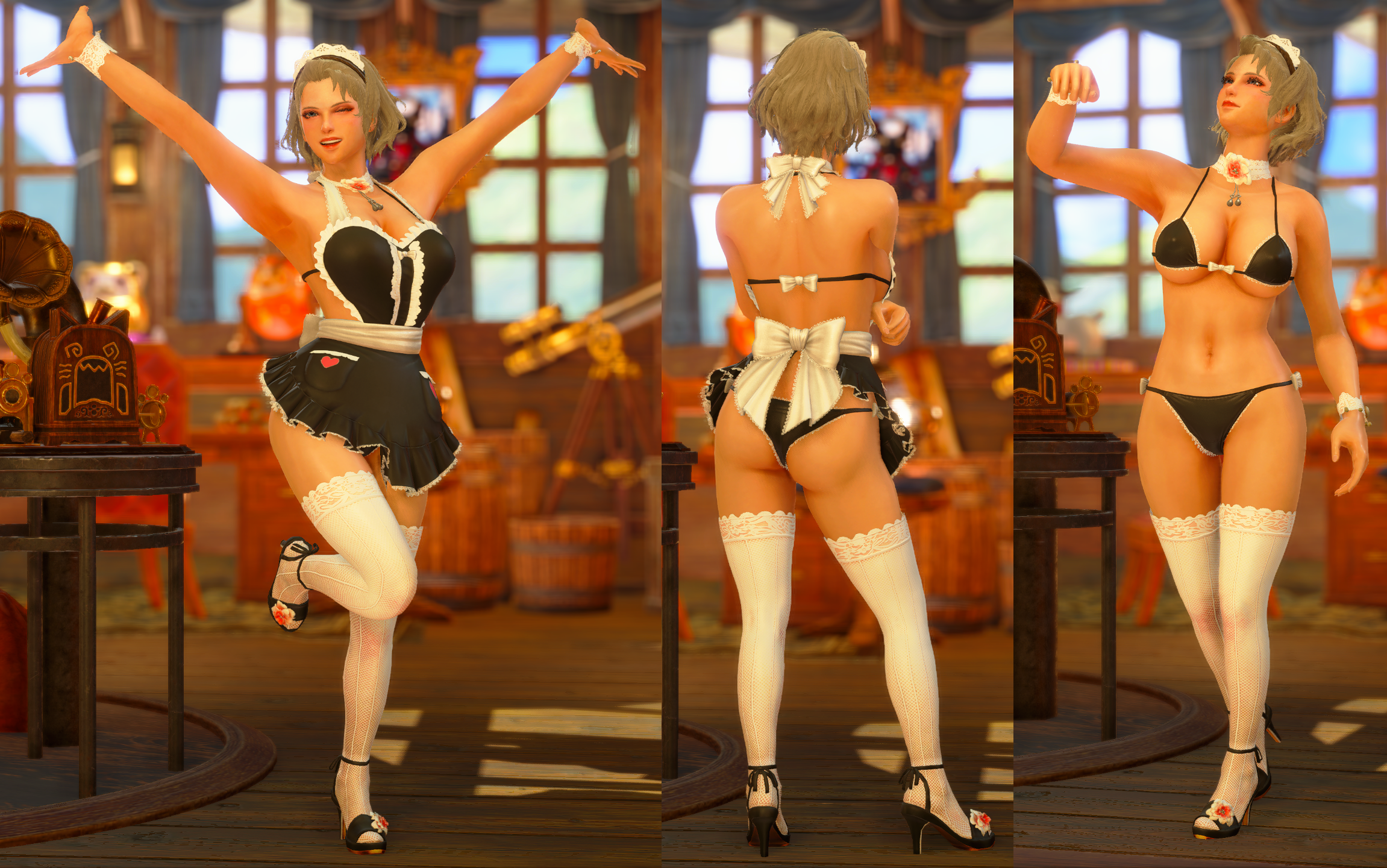 【怪物猎人崛起外观MOD】Maid Bikini Apron-小小MOD吧