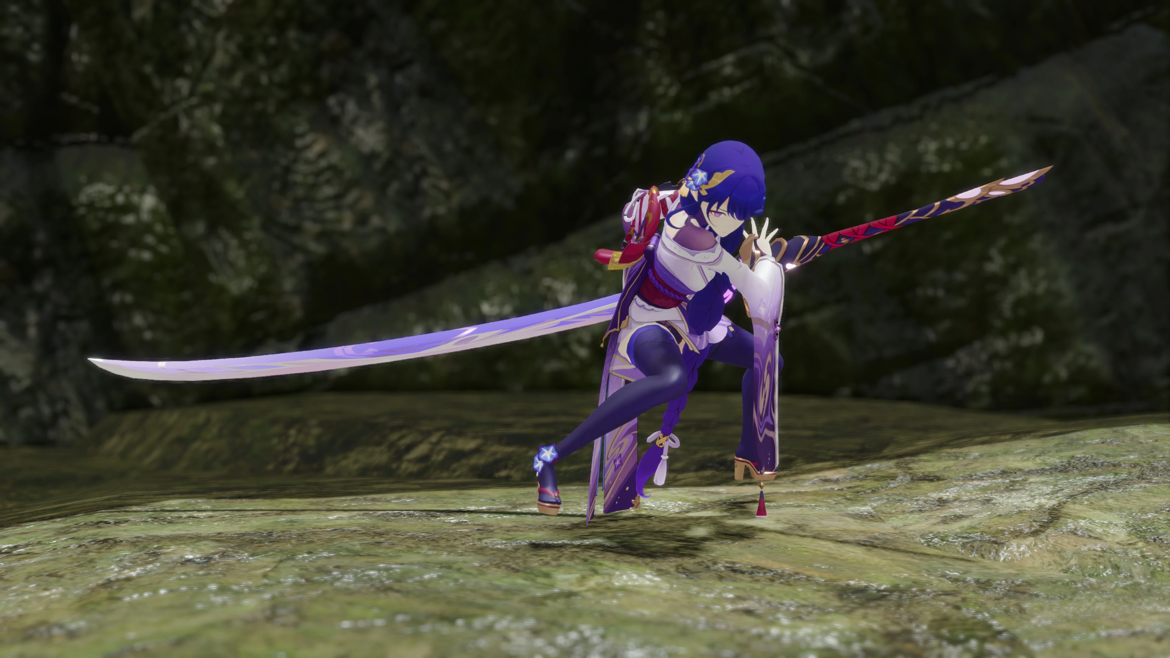 Genshin Impact Raiden Shogun with weapon （LS IG）-小小MOD吧
