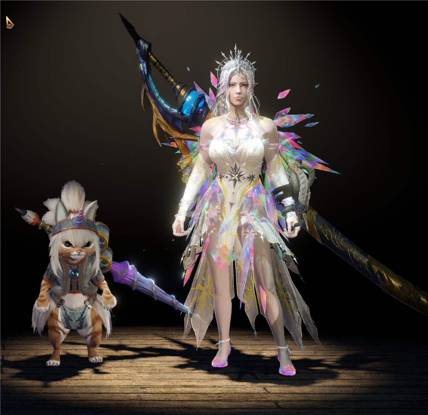 彩虹仙子2+彩虹冰晶+淡黄白服装+局部可变色+替换冰狼+2.0-小小MOD吧