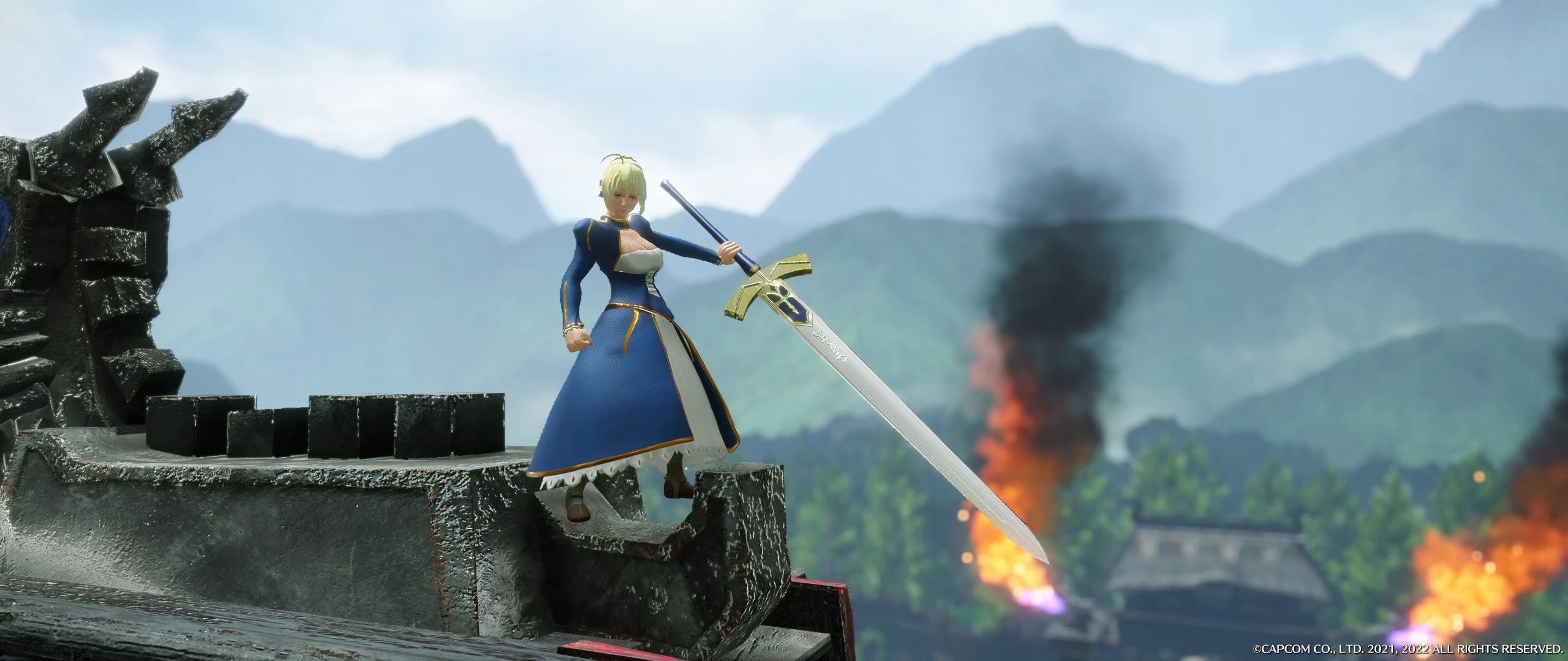 FateStayNight_Artoria_Saber（无盔甲）和神剑